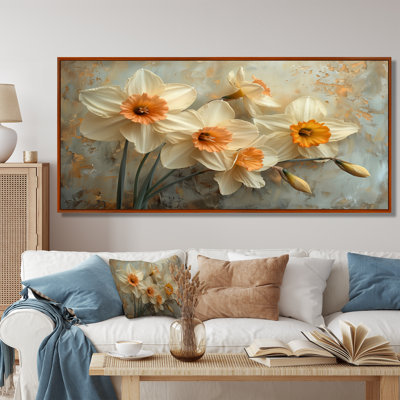 Jaune jaune blanc fragiles jonquilles - jonquilles murales salon