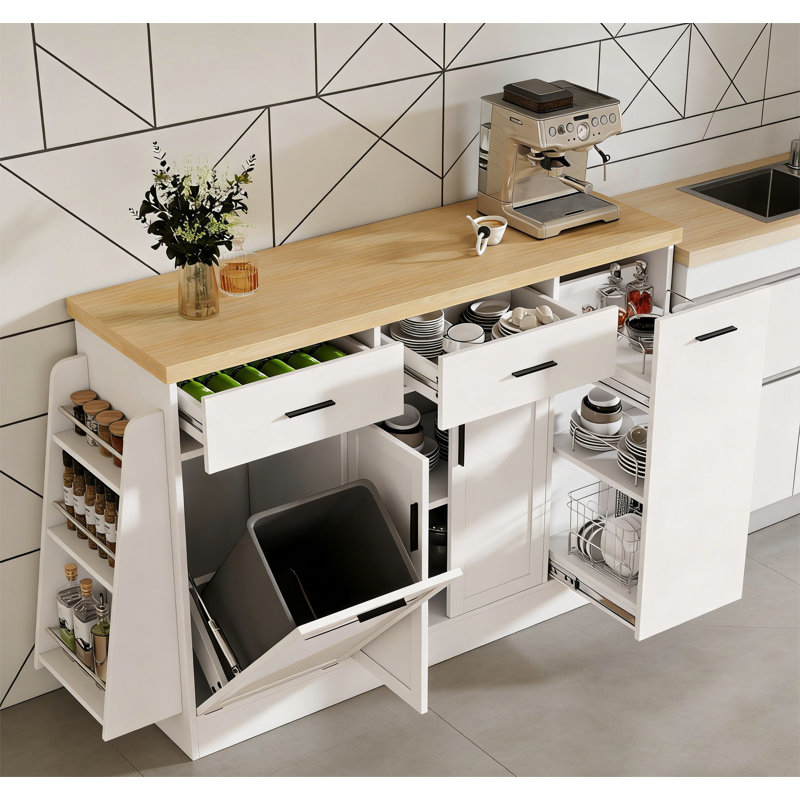 Buffet de rangement multifonctionnel, Blanc