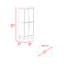 Garde-manger double Zurich, armoire à deux portes, quatre tablettes