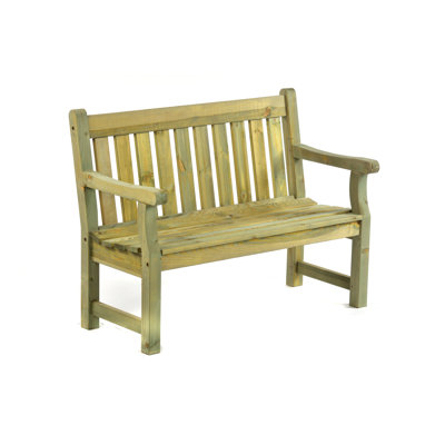 Ummiye Solid Wood Pine Outdoor Bench