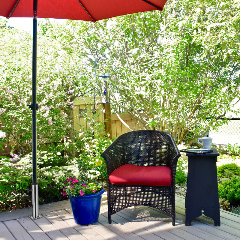 Pure Garden Deck Umbrella Base - Adjustable Inground Umbrella Stand - Flagpole Holder or Patio Umbrella Stand