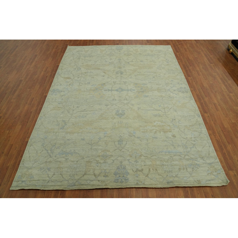 Tapis à motif floral Oushak 9 x 12