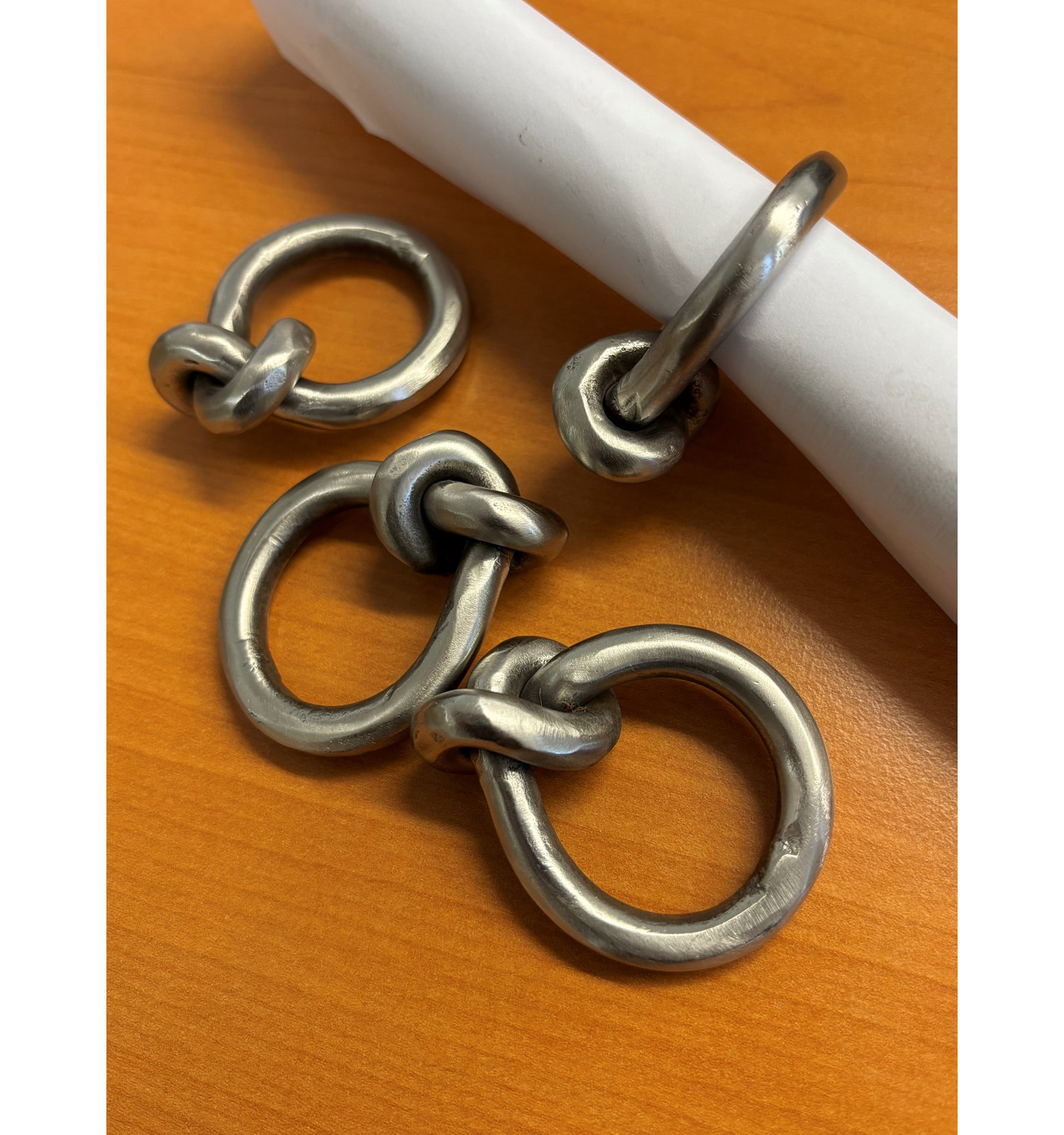 Steel Twisted Napkin Ring With Gift Box