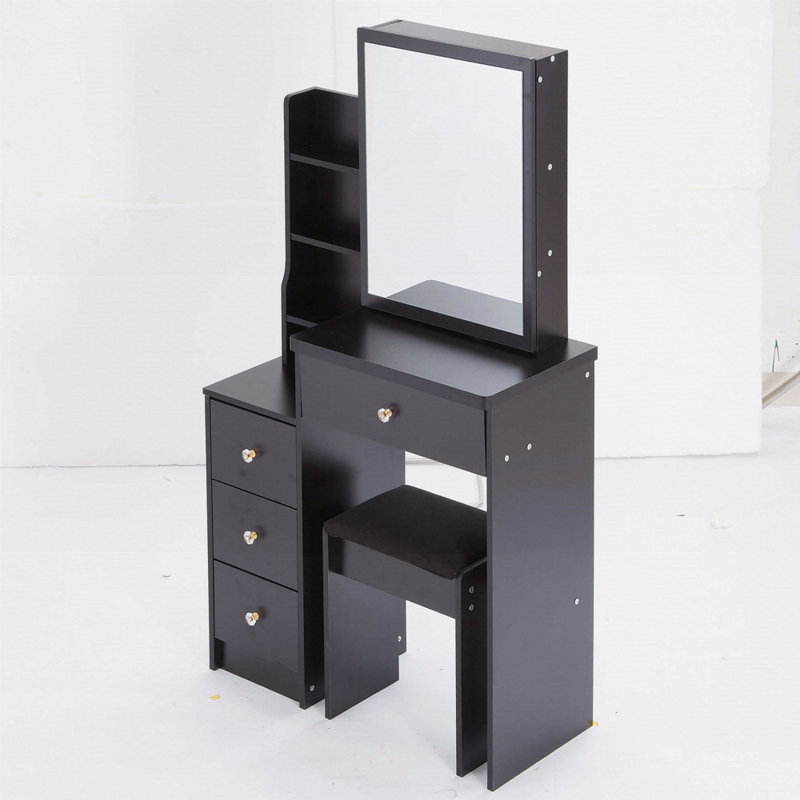 Tabouret de chevet 29,2 po, Noir
