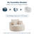 Lozena  49" Corduroy Upholstered Barrel Chair, Oversized Round Compression Chaise Lounge, No Assembly Required-1395185480-1407711388