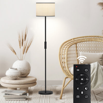 Hongyu 61.5'' Traditional Floor Lamp with Remote Control and Bulb Included