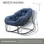 Fauteuil à bascule 9,7 lb ultra-moelleux avec conception anti-basculement, chaise longue d'une capacité de 450 lb