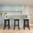 30 Inch Backless Swivel Bar Stool, Fabric Seat For Comfort And Style-443372692-443372693