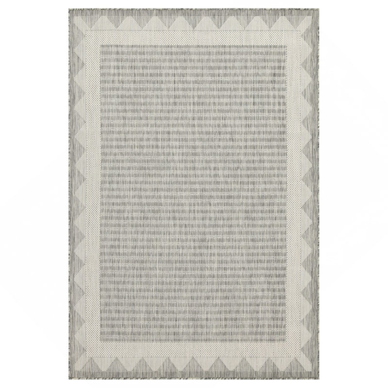 Silver Indoor/Outdoor Area Rug, Rectangle 5'3" x 7'3"