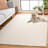 Wyndid Hand Loomed Wool/Cotton Solid Color Rug in Ivory-234304315
