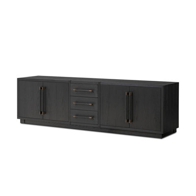 Liev Media Console-Modern Black Ash