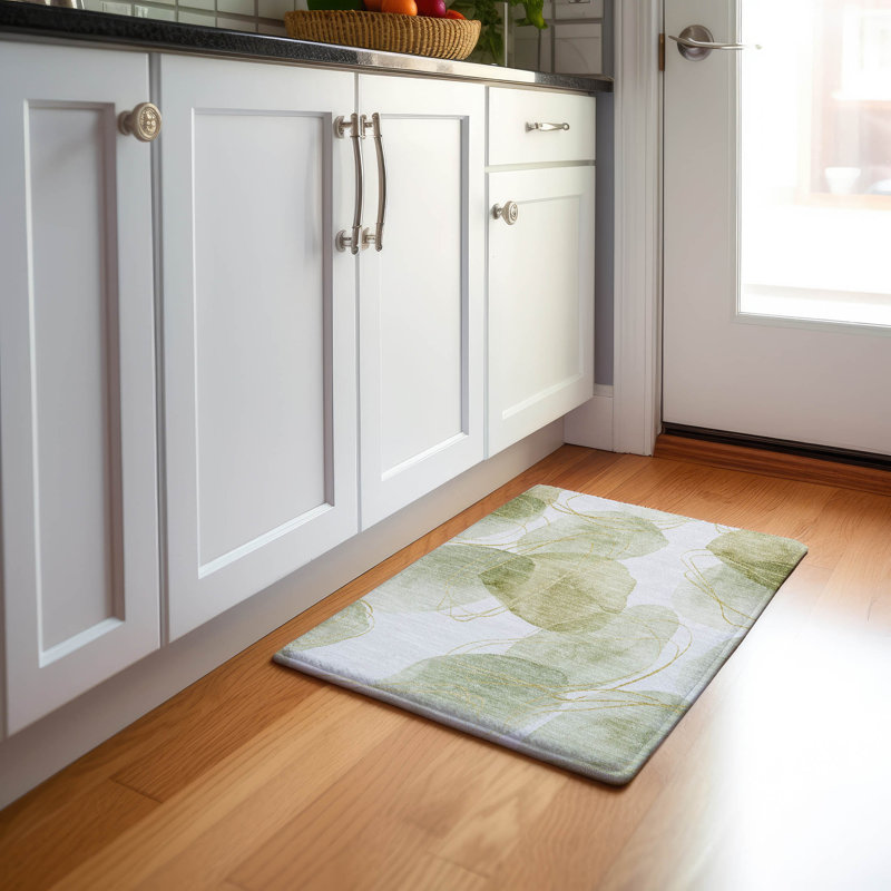 Tapis vert Cerrito AMF544 lavable à la machine de qualité supérieure, Rectangle 1 pi 8 po x 2 pi 6 po