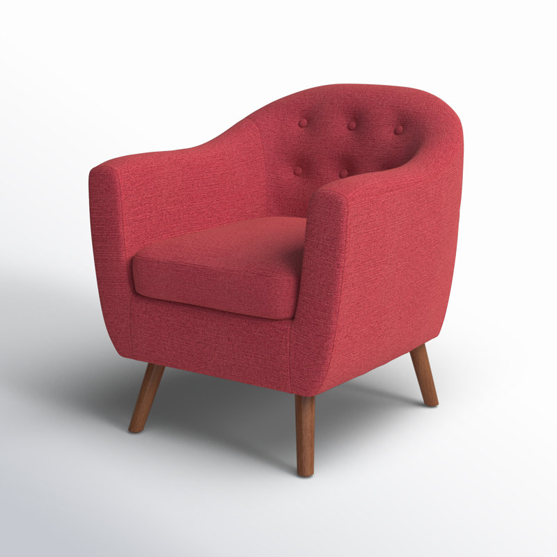 Amedee Upholstered Armchair, Red