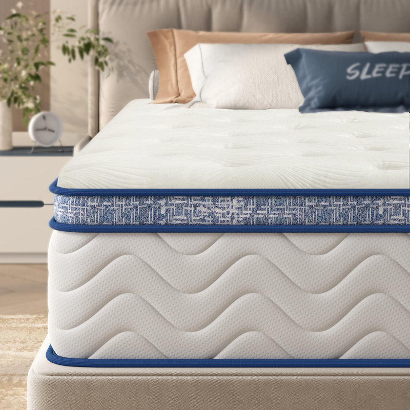 Matelas hybride, ressorts ensachés individuellement, fermeté moyenne, 12", Grand lit