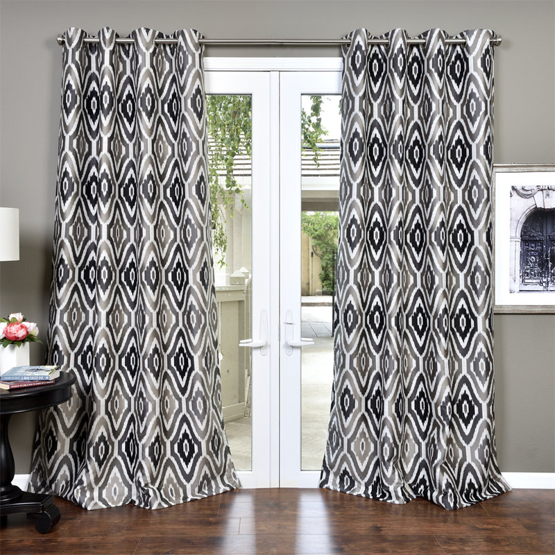 Krause Room Darkening Curtain Single Panel, Gray