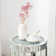 Sibell Mirrored Glass Top  Side Table with Storage