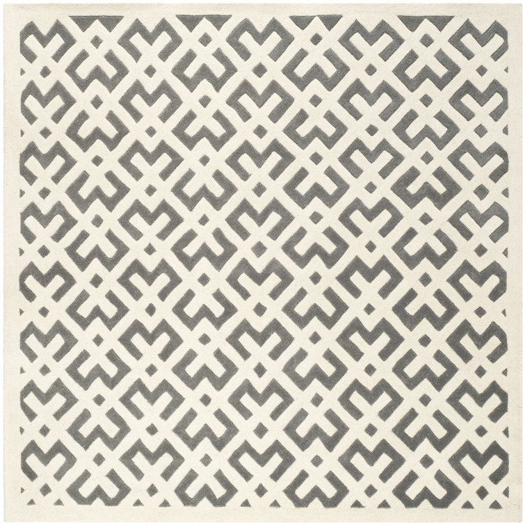 Deedie Hand Tufted Wool Geometric Rug