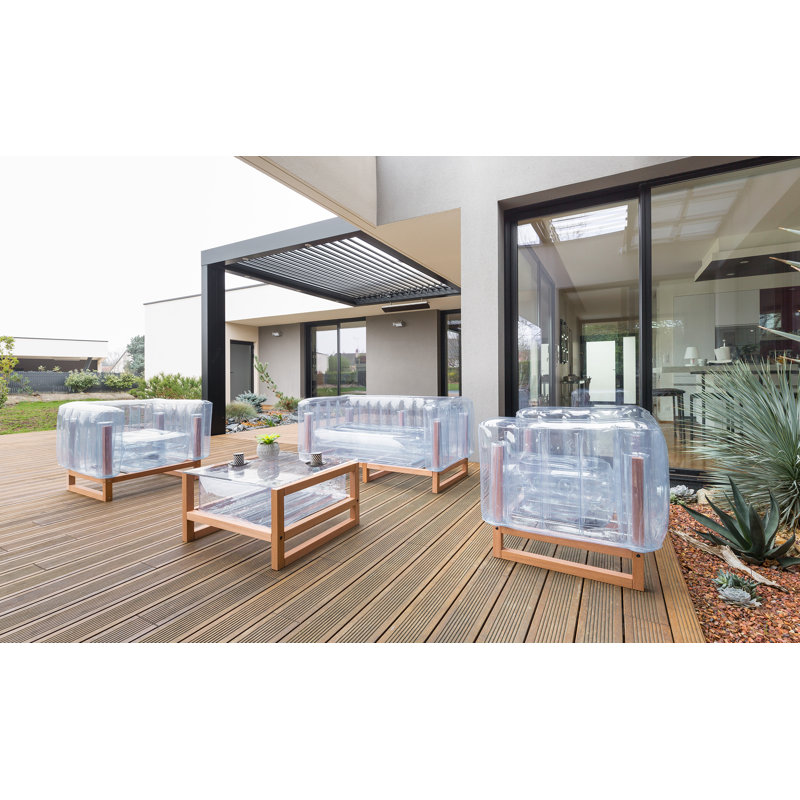 Yomi Outdoor Lounge Chair, Clear