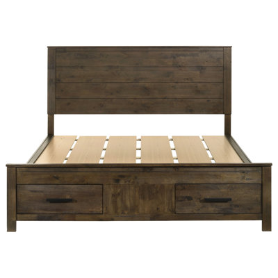 Feliberto Storage Platform Bed in Rustic Golden Brown