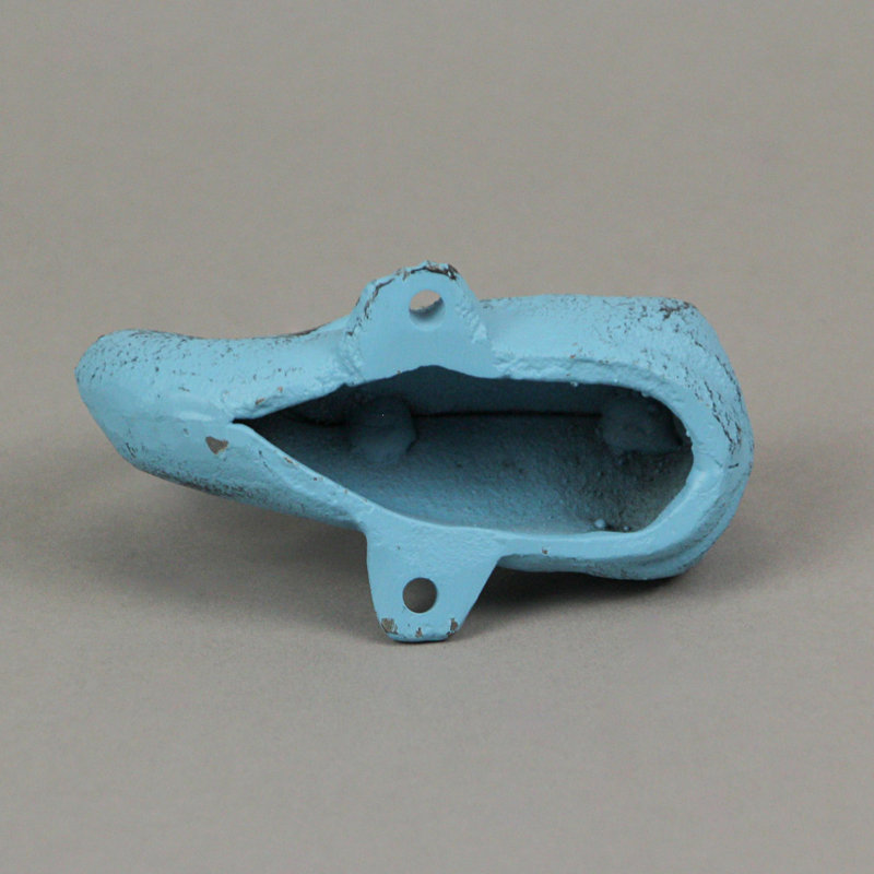 Porte-clés décoratif en fer forgé baleine bleue