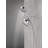 Round 2-in-1 Dual Shower Head with 5-Setting HandHeld Spray 1.75 GPM Chrome