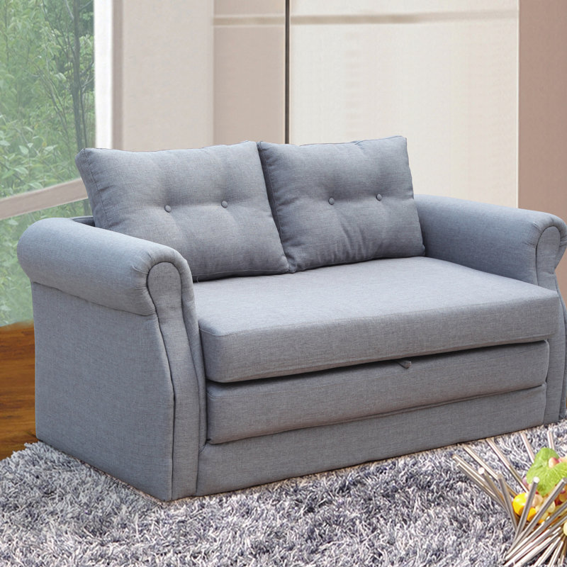 Schaible Upholstered 57.5'' Sleeper Sofa, Gray