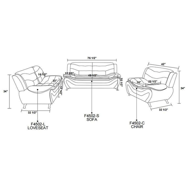 3-Piece Living Room Set