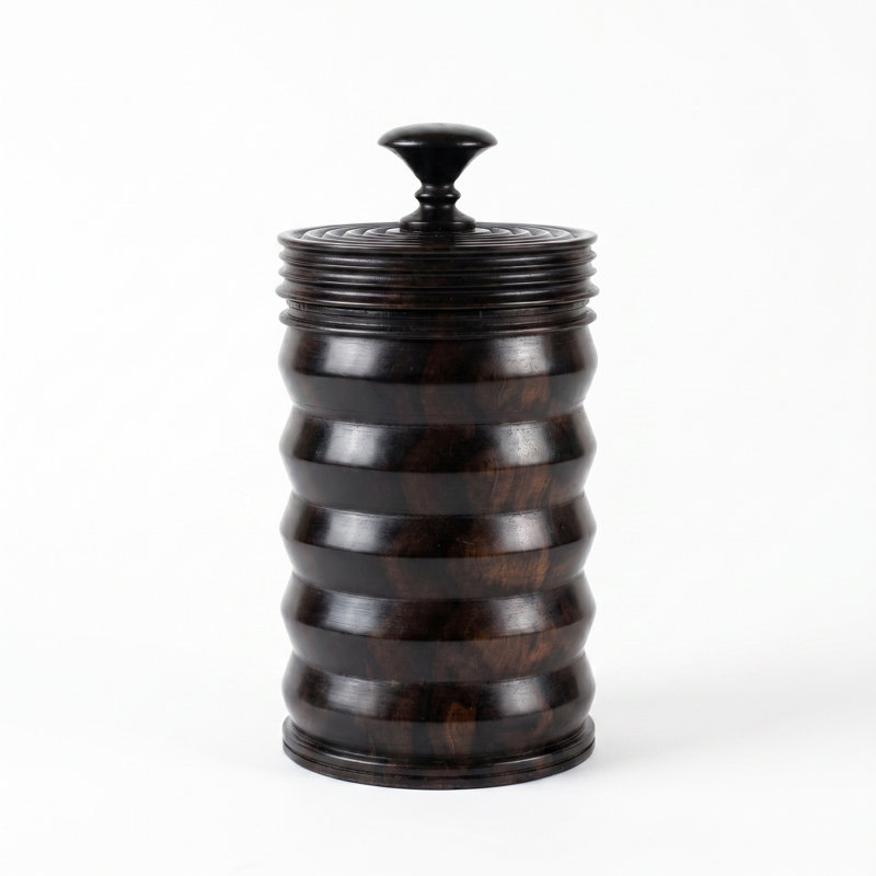 Ebony Wood Collection Wood Jar, 6"