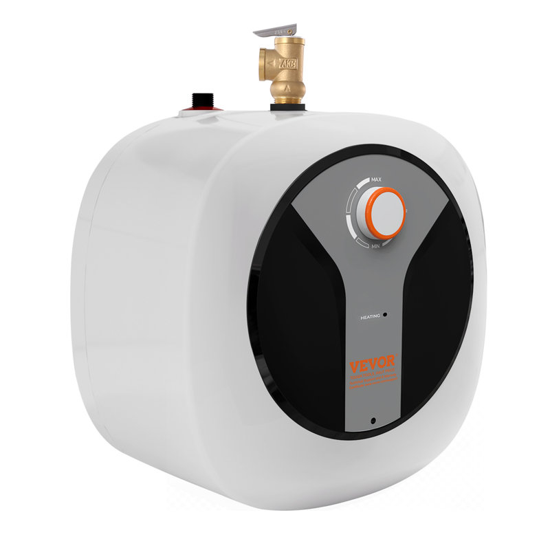 Electric Mini-Tank Water Heater 4-Gallon Tank, 1440W Hot Water Boiler Storage, 15.20" H x 14.80" W x 12.50" D