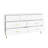 Seven Drawers Large Chest Of Drawer Cabinet With Golden Handle And Golden Legs White Color