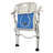 Height Adjustable Shower Commode Chair for Elderly,Bedside Commode Chair with Armrests and Backrest, Shower Seat with Armrests