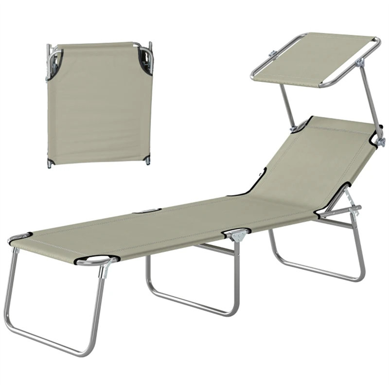 Chaise de bronzage pliante pour patio