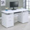 Bureau d'ordinateur en bois manufacturé Azayliah