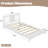 Twin Solid Wood Platform Bed Frame with Headboard – Low Profile Floor Bed with Support Slats, White-1256623521
