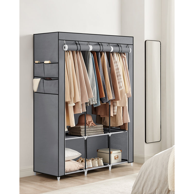 Guban 130cm Industrial Pipe Clothing Rack, Grey