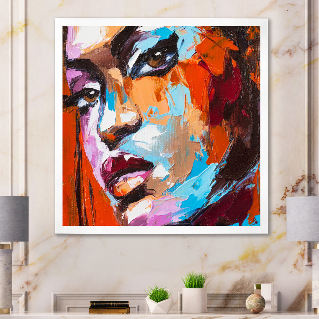 " Colorful Fantasy Portrait Of A Young Woman " Painting Print Mercer41 