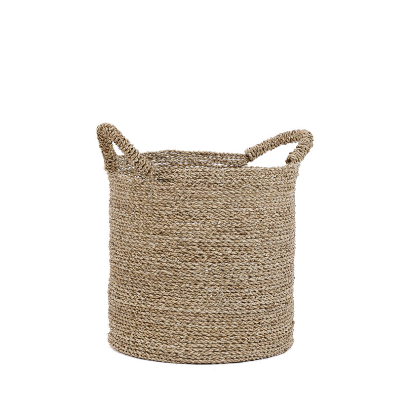 Bay Isle Home Seagrass Decorative Basket, 47cm H x 37cm W x 37cm D