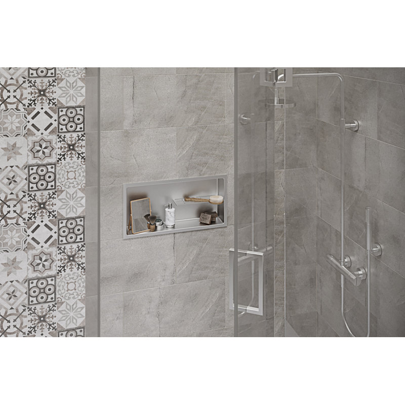 Niche de douche l 24 po x H 12 po, Inox