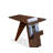 Harper Solid Walnut Side Table with Magazine Rack-1922591948