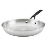 KitchenAid 5-Ply Clad Stainless Steel Induction Frying Pan, 10 Inch, Polished Stainless Steel