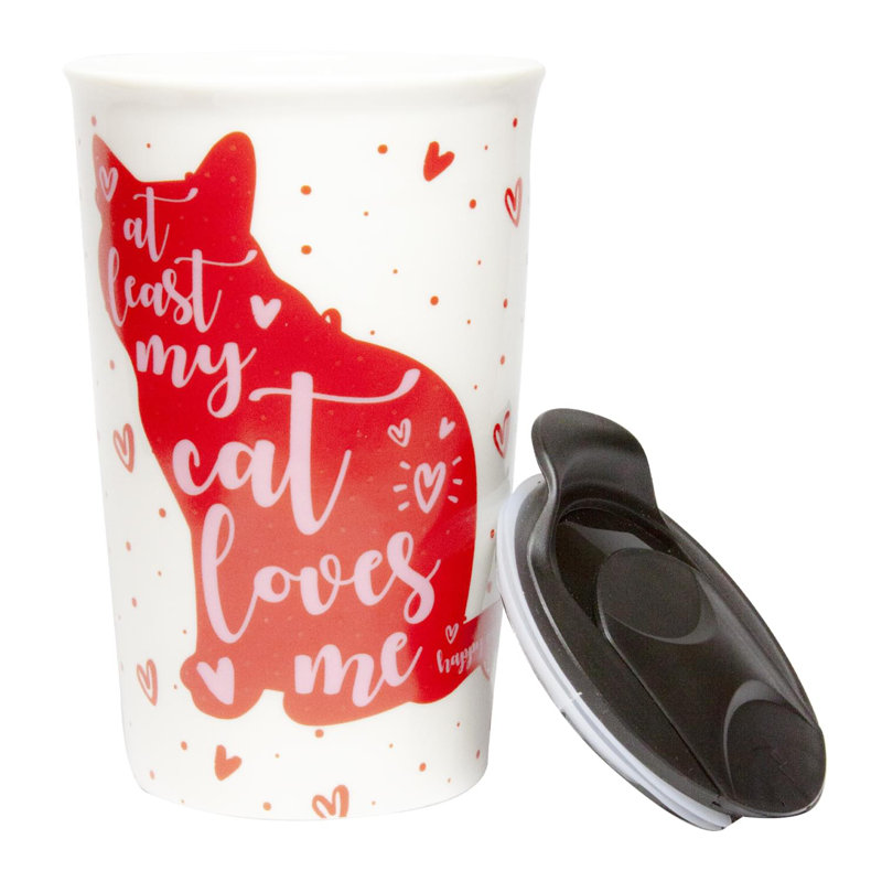 Tasse à café pour chat | Tasse à café en céramique 9 onces | Mignon cœurs et tasse de chat