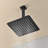 1-Spray Patterns With 2.5 GPM 9.84 In. Ceiling Mount Fixed Shower Head With Shower Arm In Matte Black