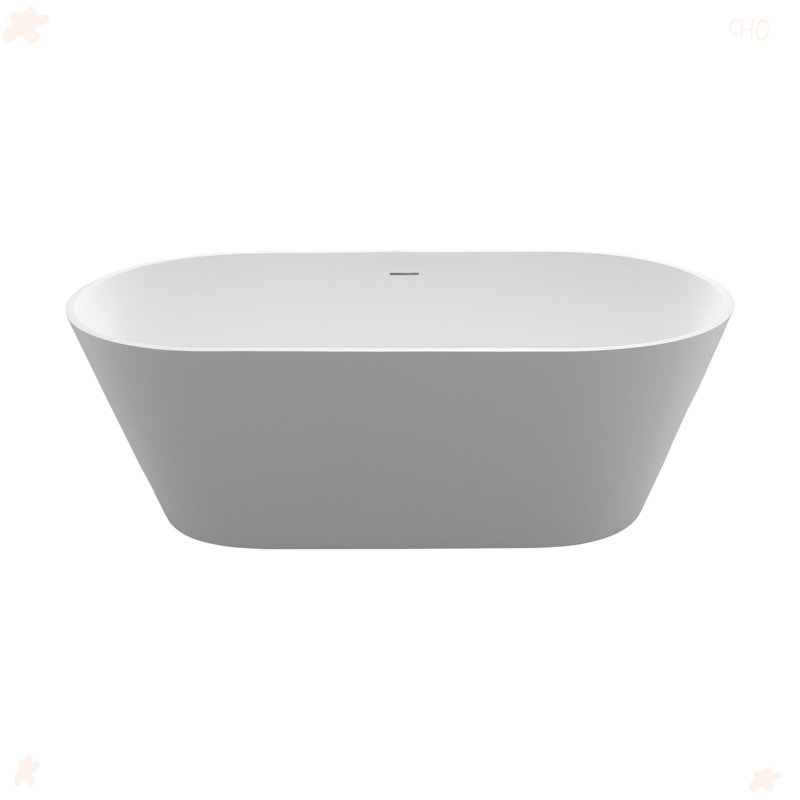 63" Solid Surface Soaking Bathtub