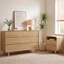 Commode Angela à 9 tiroirs, fini naturel, commode haute, 40 cm (P) x 140 cm (L) x 78 cm (H)-1818690179