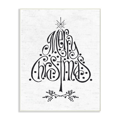 « vacances merry christmas, arbre typographique », impression
