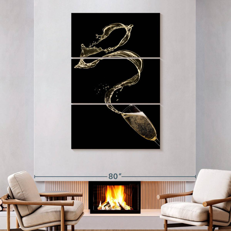 Yarlin Champagne Splash, 74" H x 48" W