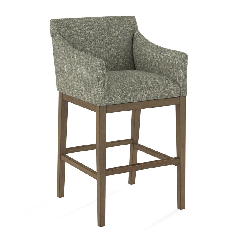 Upholstered Stool, 61473-73, Weathered Gray