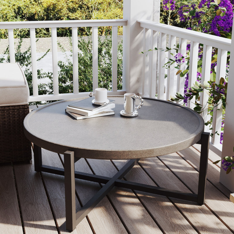 Table d'appoint en béton Neyland, 29.3"