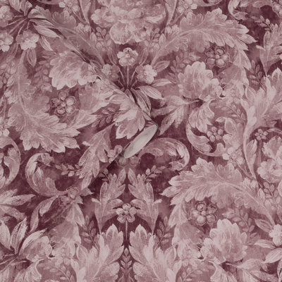 Laura Ashley Apolline Pale Blackberry Removable Wallpaper