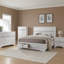 Ensemble de très grand lit 5 pièces Vino blanc avec rangement, commodes et paillettes-117056112-117056114